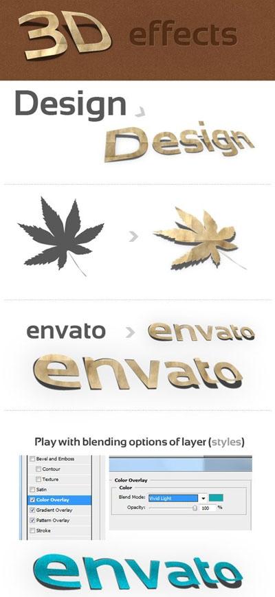 3D&nbsp;Photoshop&nbsp;Action&nbsp;v.1&nbsp;(金属特效、含PAT图案)&nbsp;