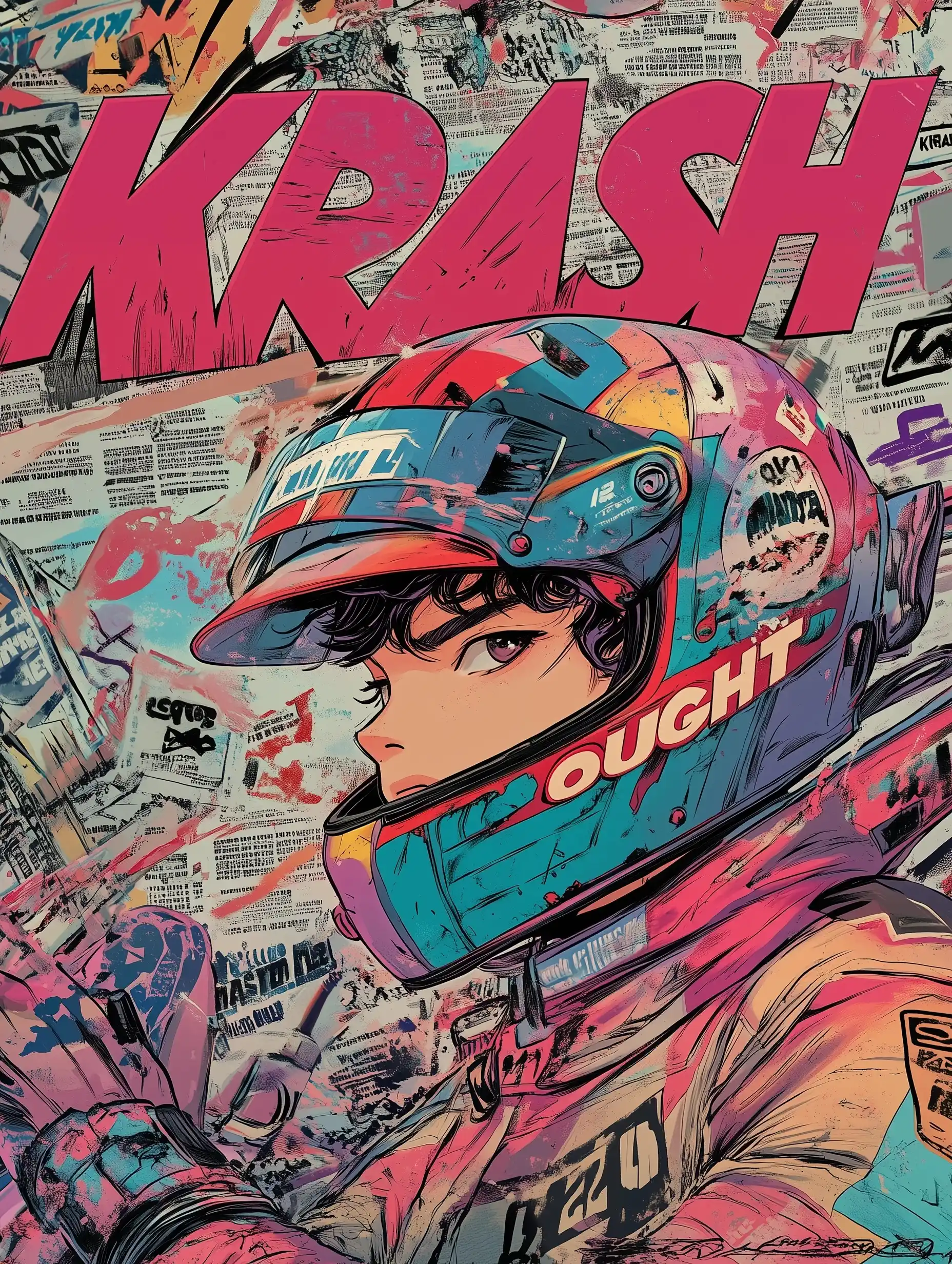 Anime Racing Magazine Cover Midjourney提示词