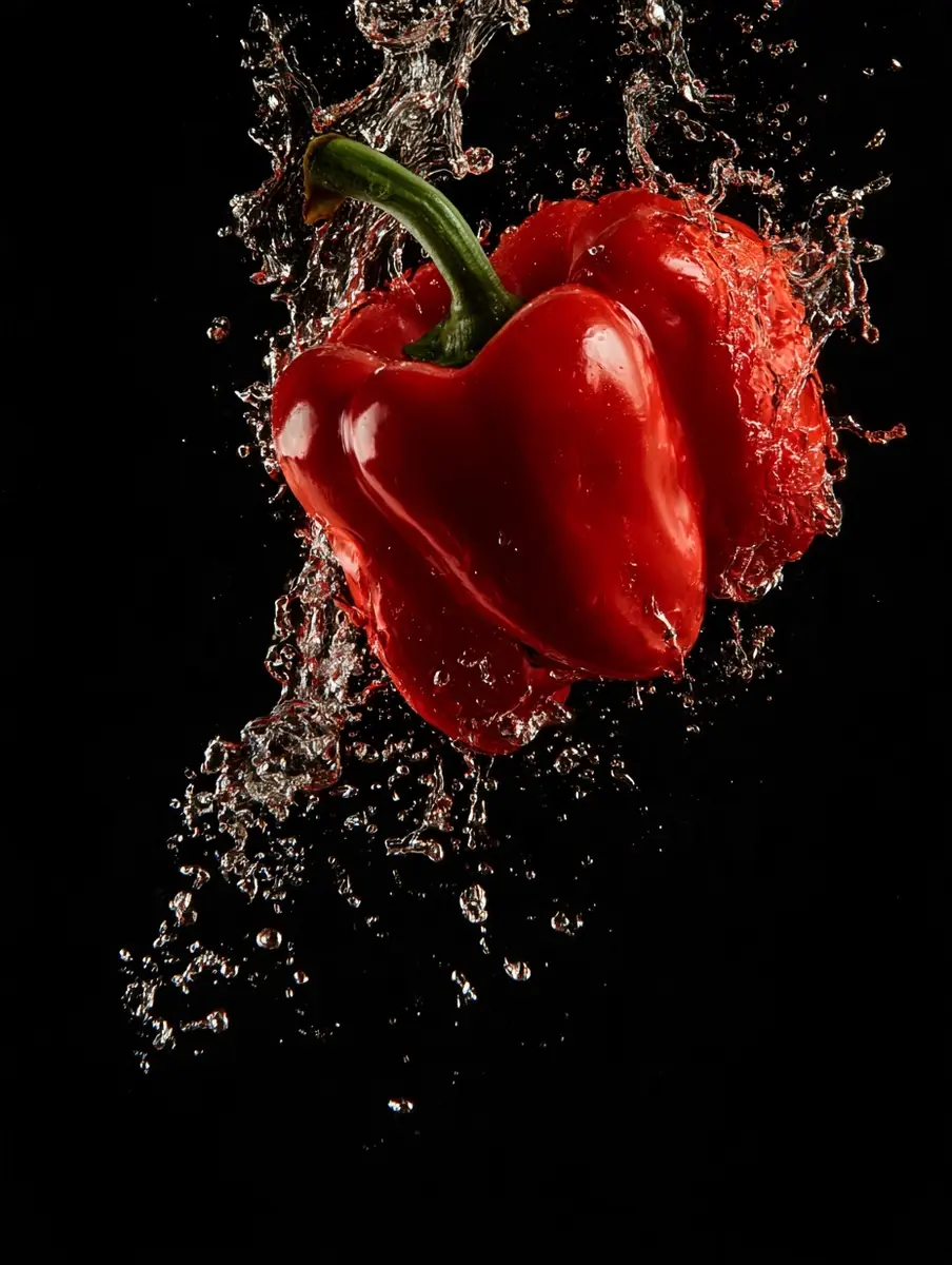 Floating Symmetrical Pepper Midjourney提示词