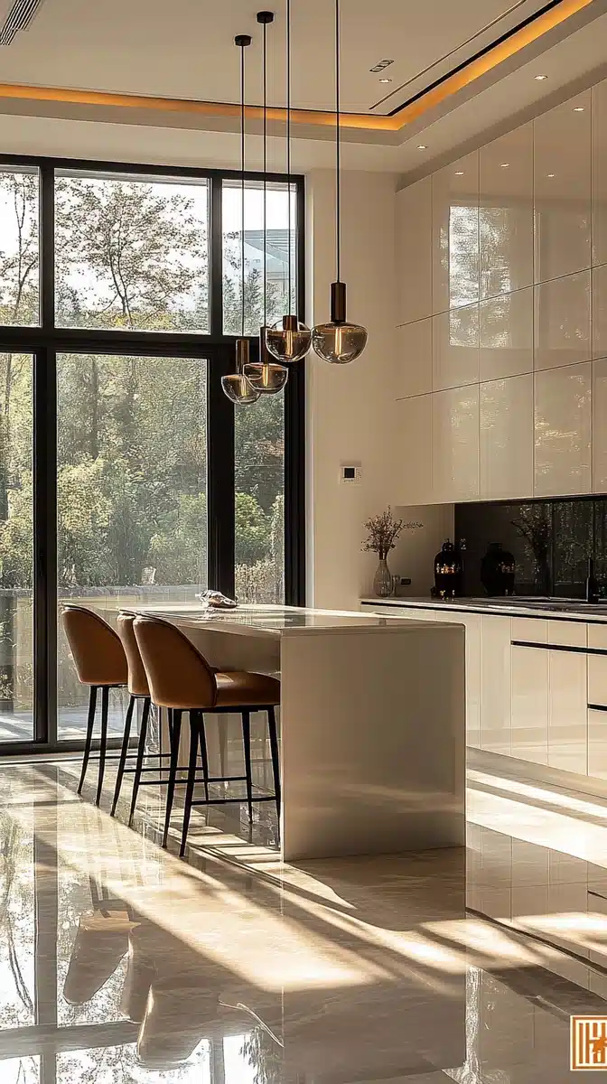 Modern Chinese Villa Kitchen Midjourney提示词