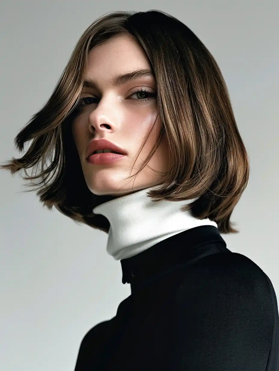 Editorial Italian Bob Portrait Midjourney提示词