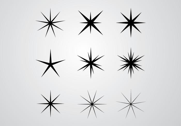 星星和发光矢量