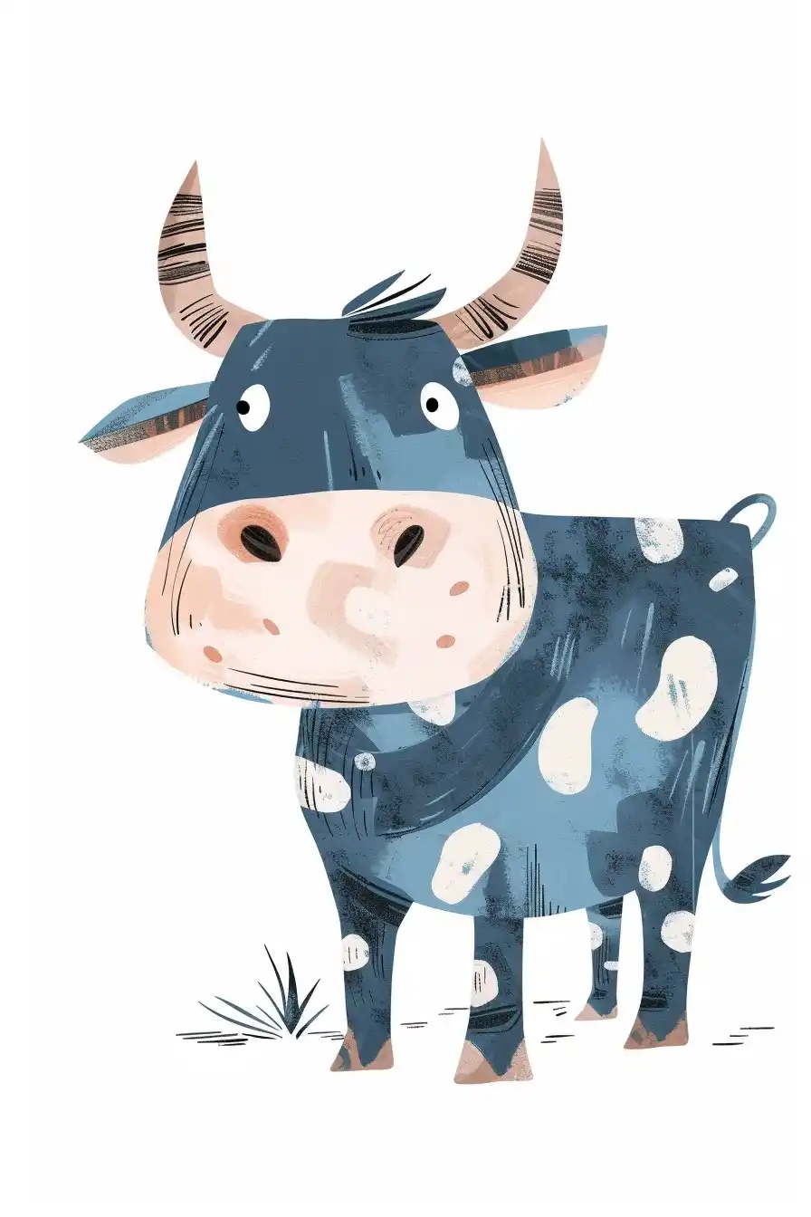 Whimsical Spotted Cow Midjourney提示词