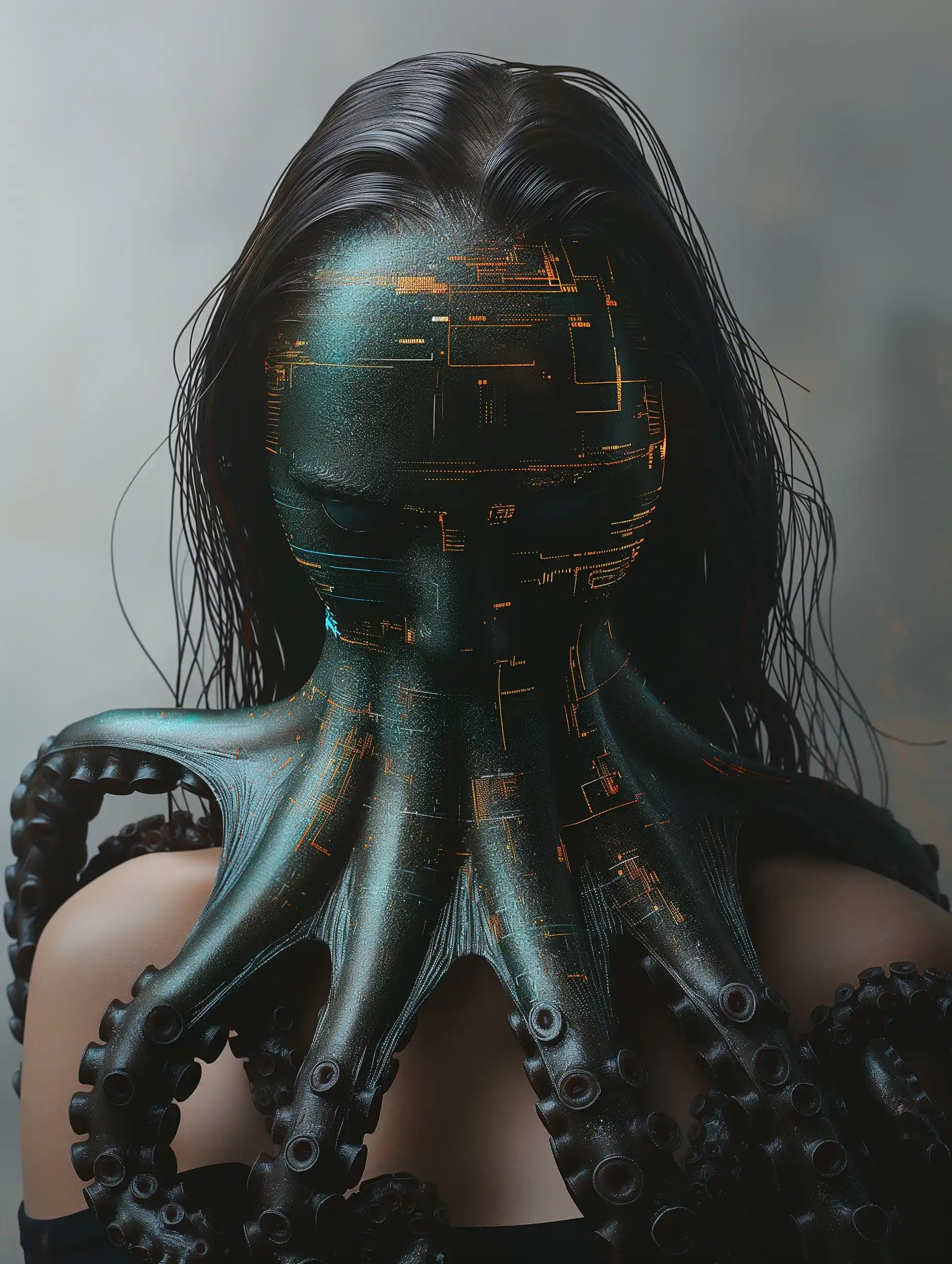 Octopus Woman in Chaos Midjourney提示词