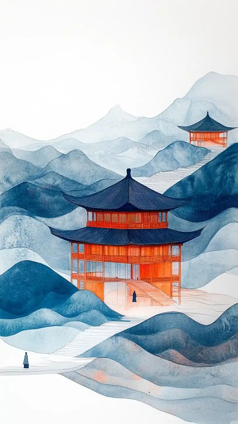 Miniature Landscape Watercolor Midjourney 提示词生成效果