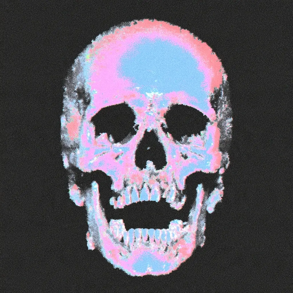 Human Skull Anatomy Illustration Midjourney提示词