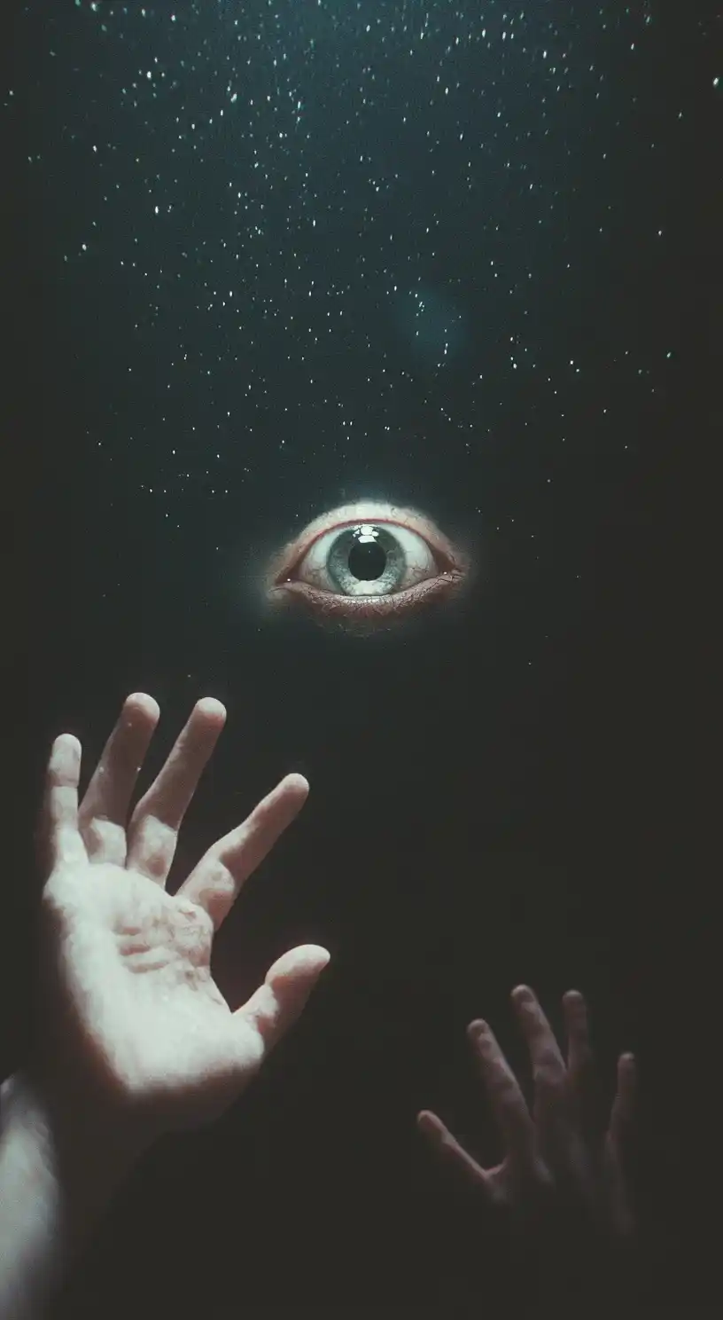 Illuminated Eye in Darkness Midjourney提示词