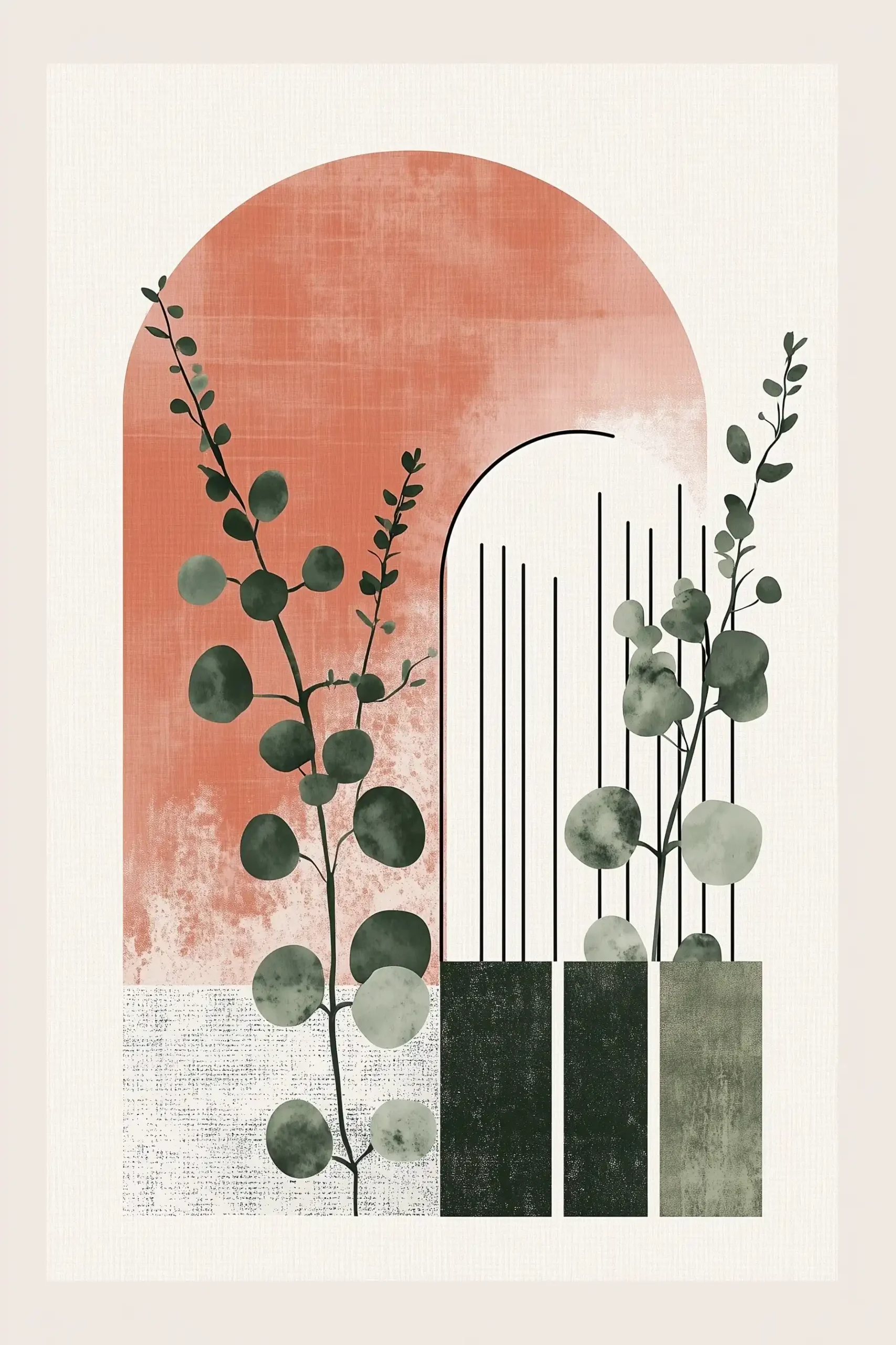 Pastel Geometric Boho Design Midjourney提示词