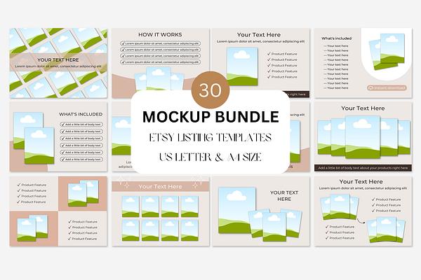 Printable Mockups Listing Templates