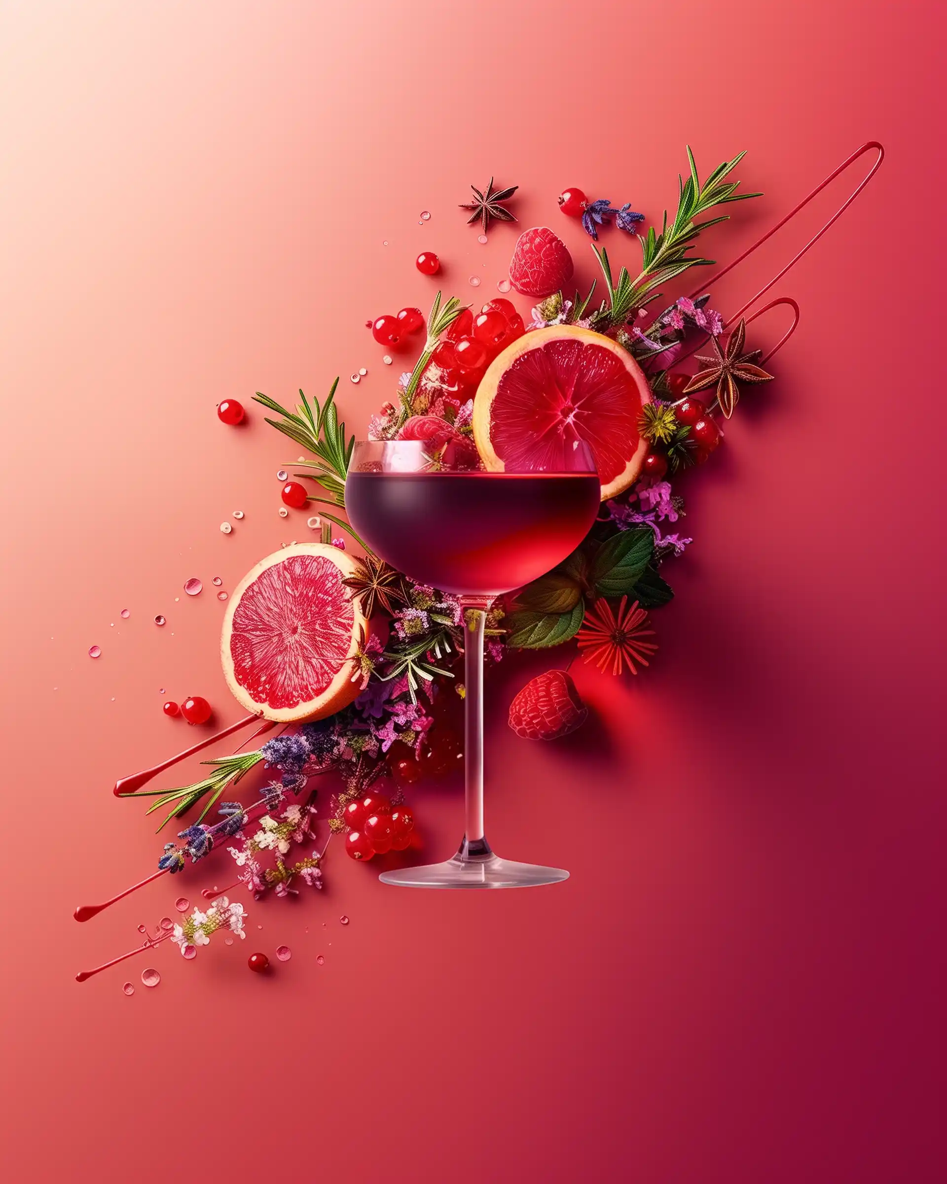 Artistic Gin Advertisement Midjourney提示词