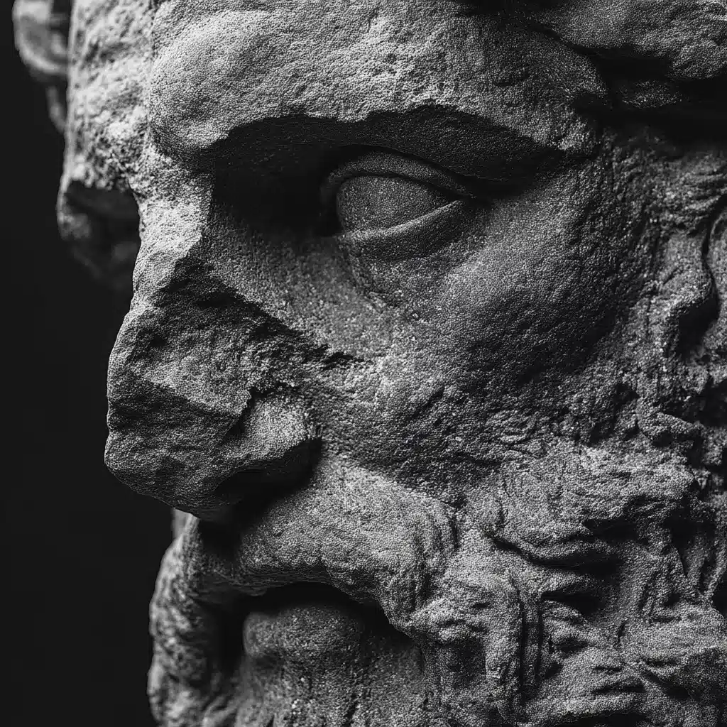 Zeus Stone Sculpture Portrait Midjourney提示词