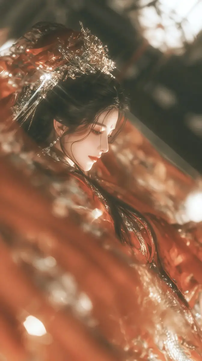 Ming Dynasty Bride Portrait Midjourney提示词