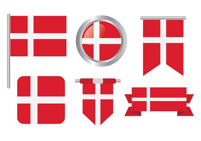 免费丹麦国旗图标矢量