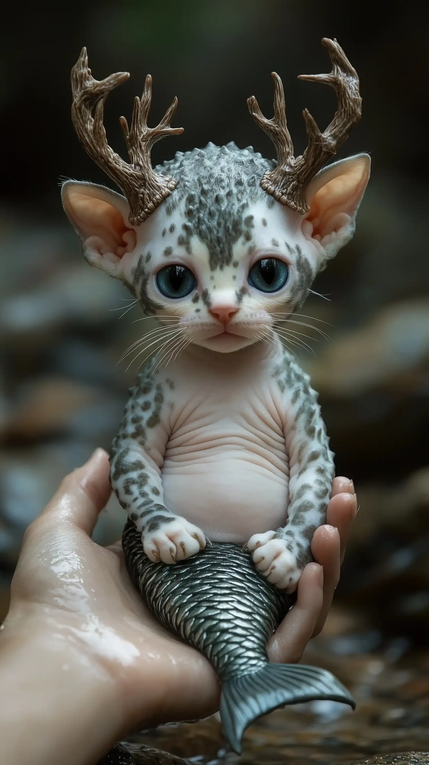 Antlered Cat with Scales Midjourney提示词