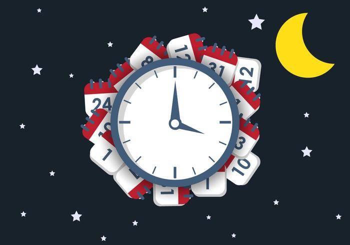 夜截止日期矢量图