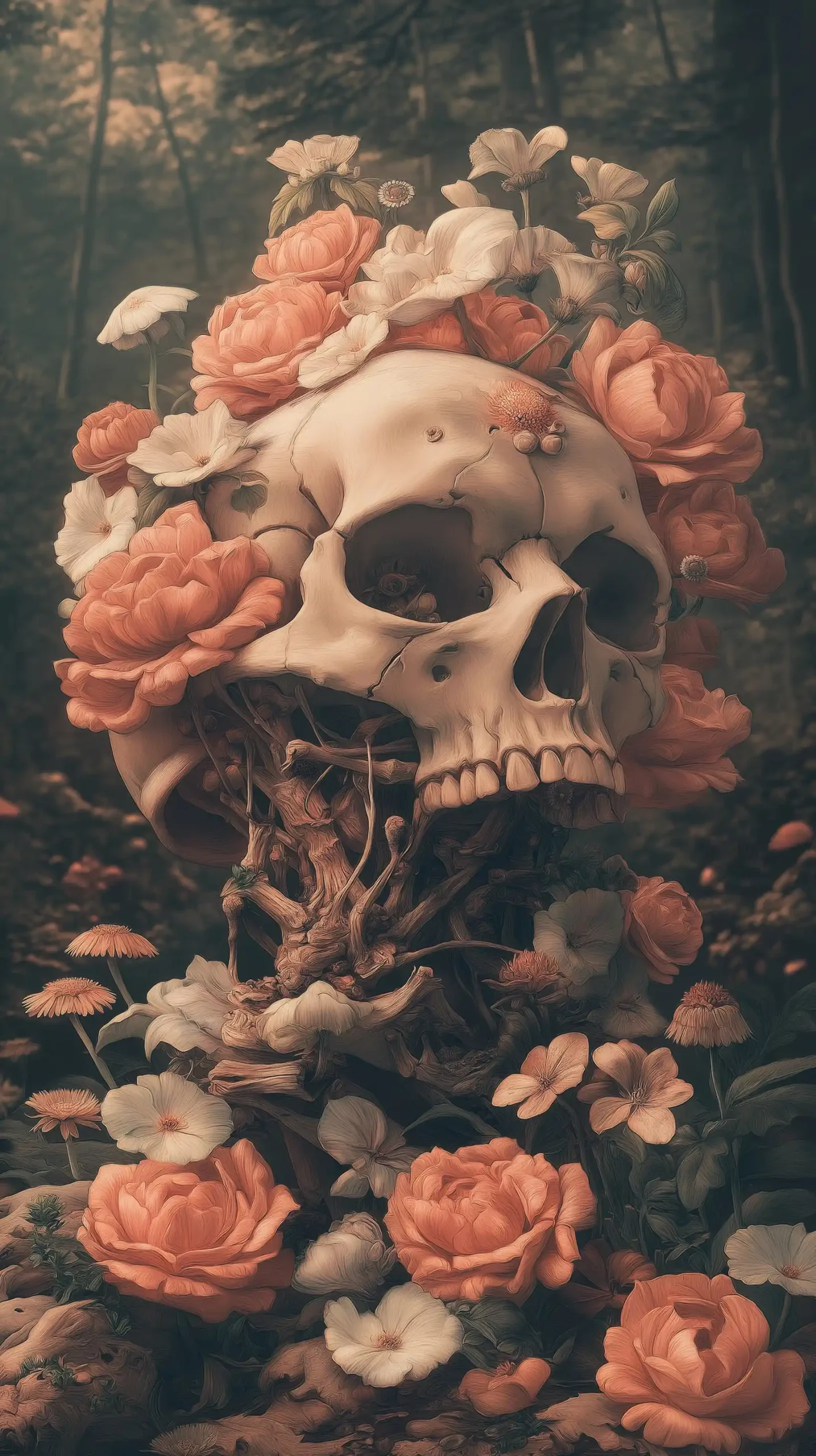 Skull in Graphic Style Midjourney提示词