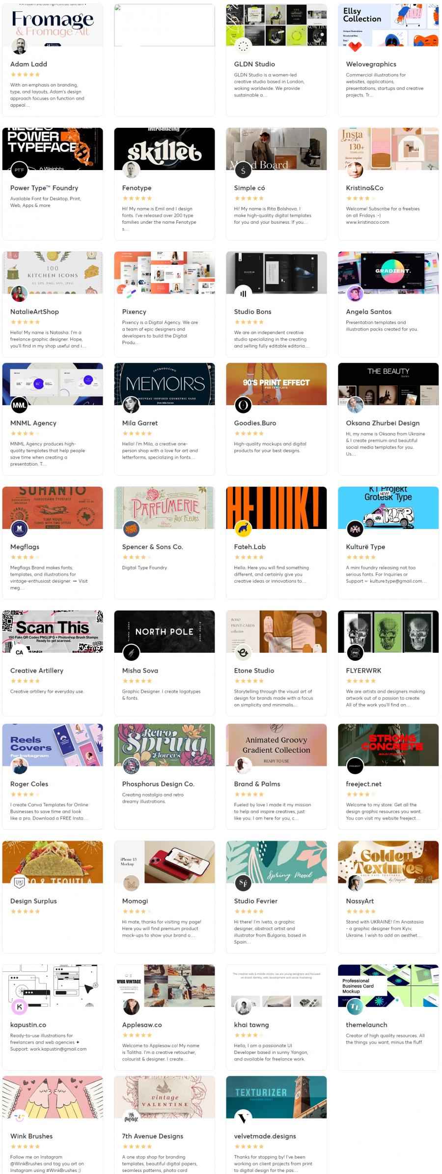 2023年的1月creativemarket.com网站分享价值高达 1000 美元的素材资源打包下载