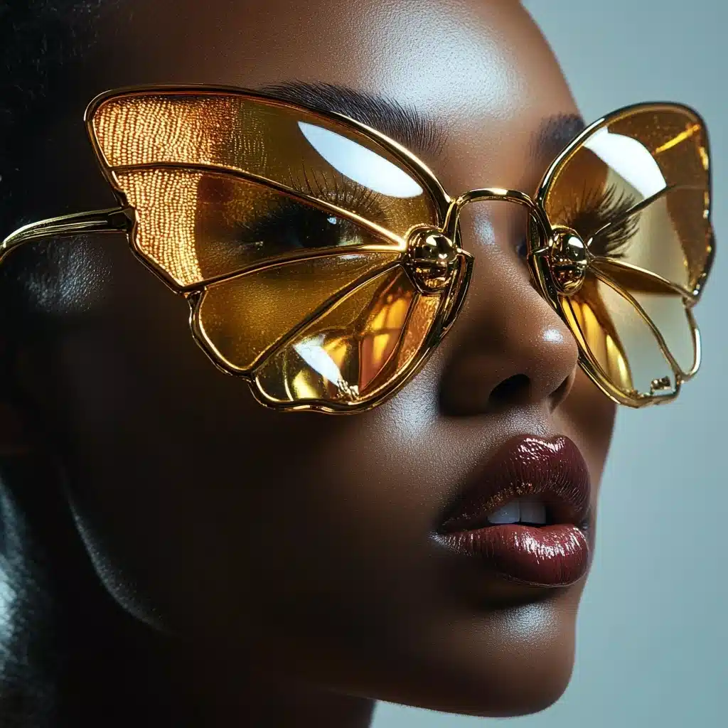 Superrealistic Butterfly Glasses Midjourney提示词