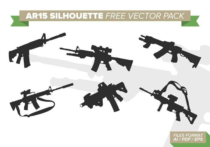 AR15剪影免费矢量包