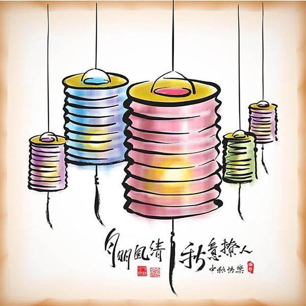 中秋节灯笼素材