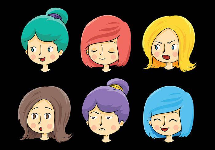 女人矢量图标