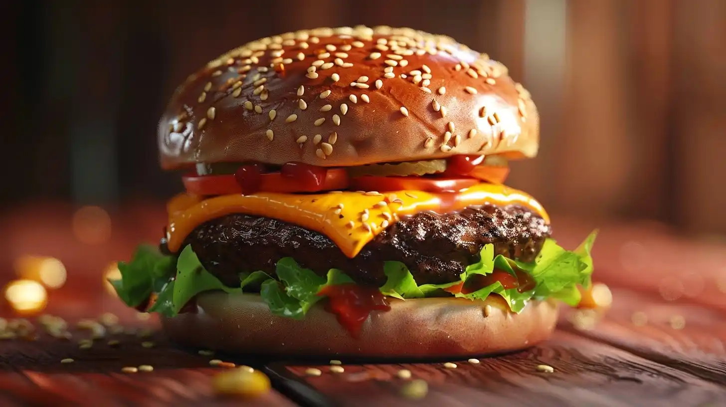 Big Burger Commercial Illustration Midjourney提示词