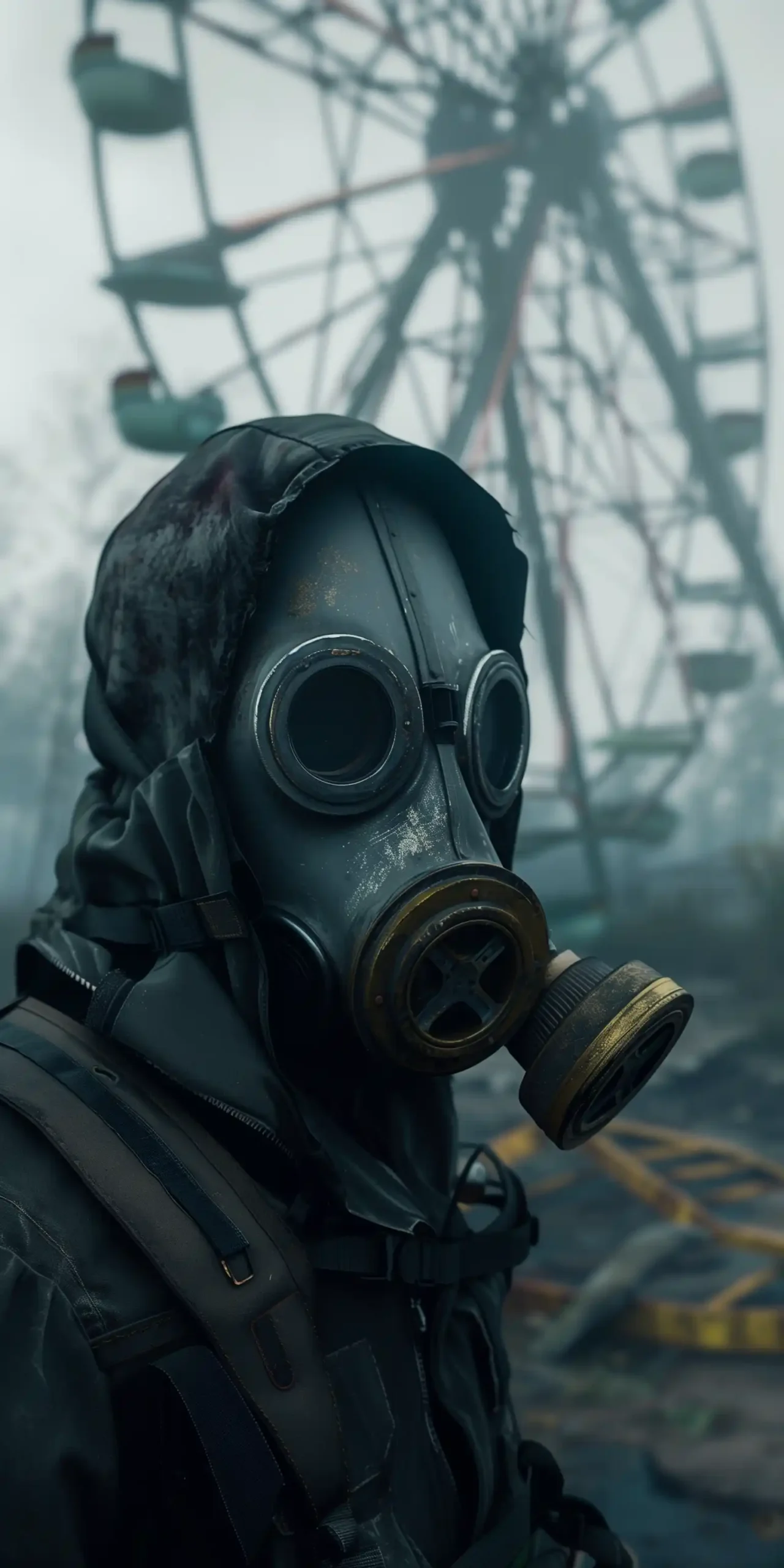 Toxic Gas Mask in Chernobyl Midjourney提示词