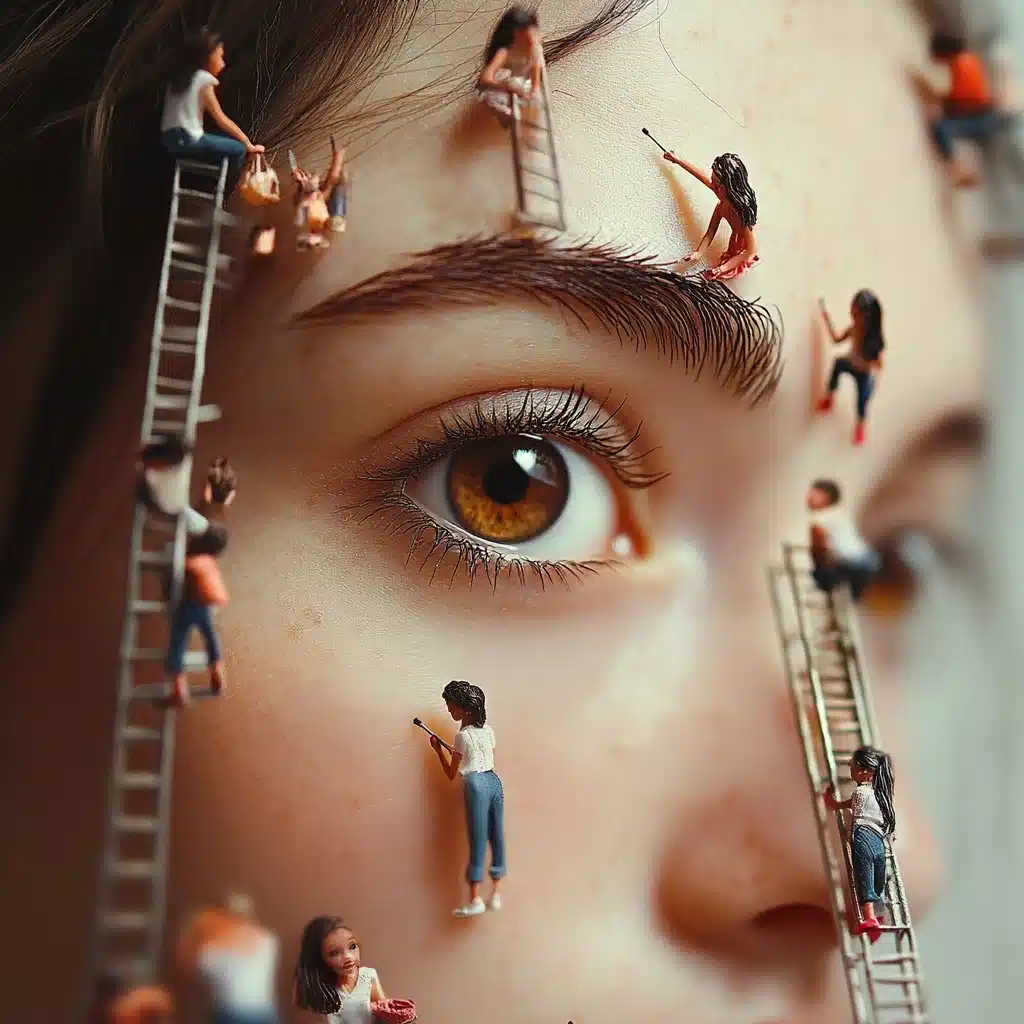 Hyper-Realistic Portrait with Miniatures Midjourney提示词