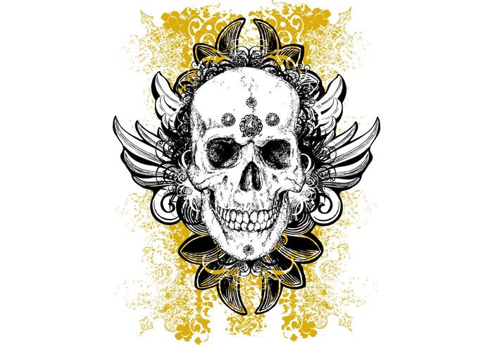 骷髅矢量邪恶的插图