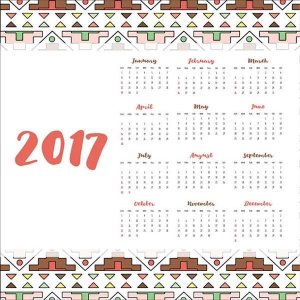 2017部落元素日历