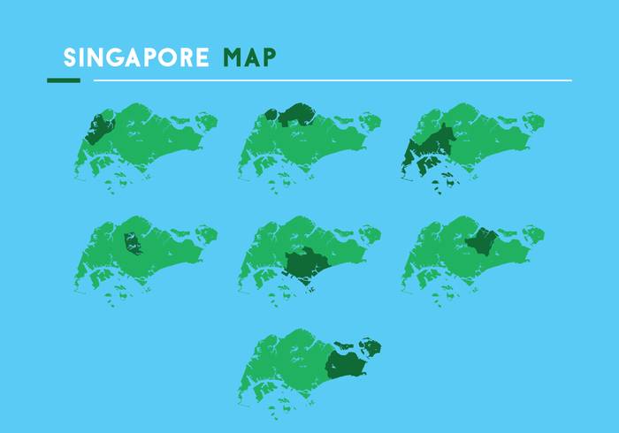 新加坡地图矢量