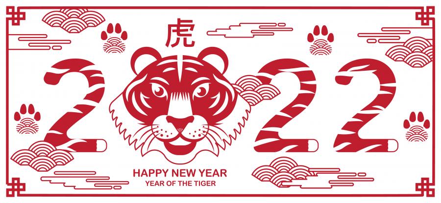 16款中国风2022年虎年新年春节剪纸卡通插画海报AI矢量设计素材图模板