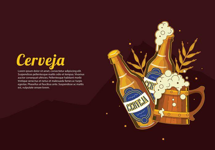 Cerveja打开瓶免费矢量