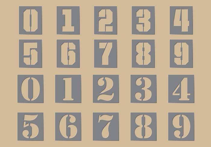 模板数字矢量