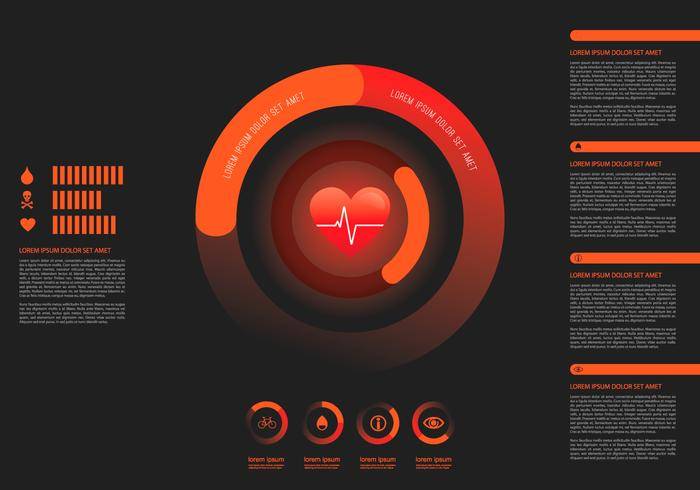 心率Infographic模板