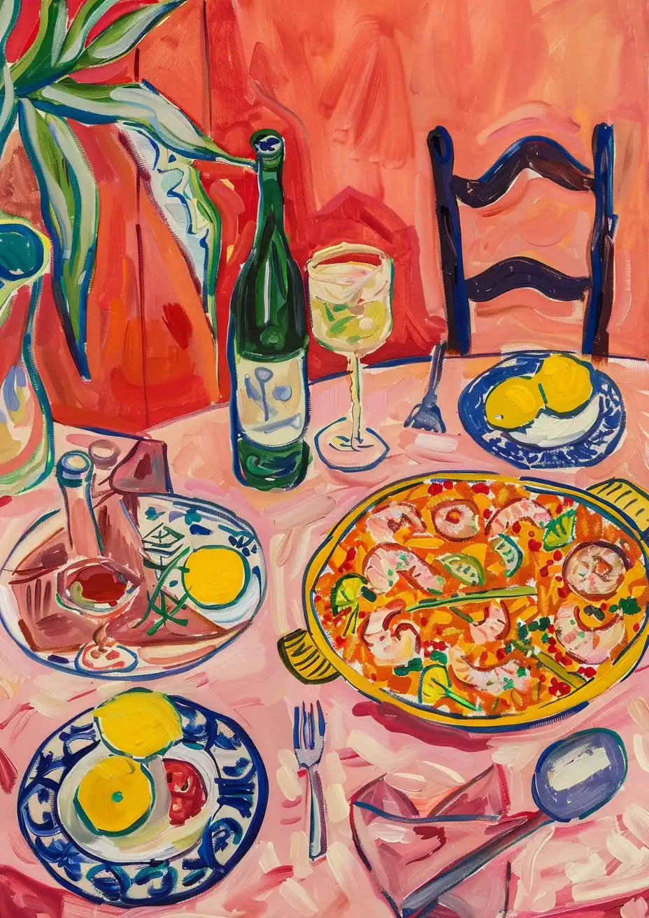 Matisses Tapas Feast Midjourney提示词