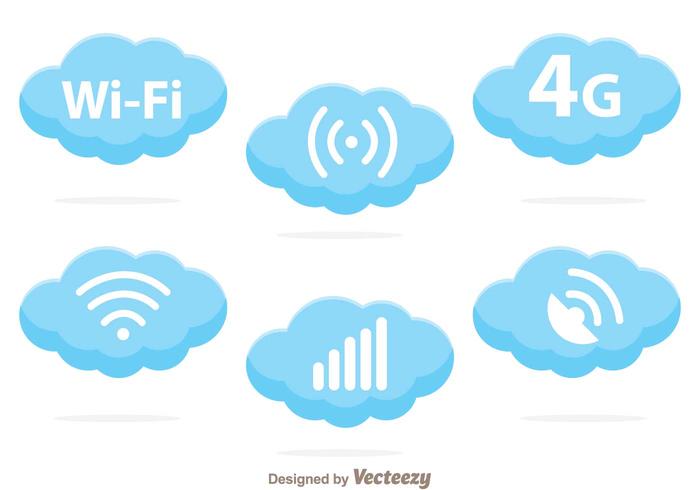 Wifi云徽标矢量
