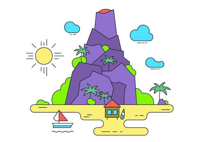 火山矢量岛