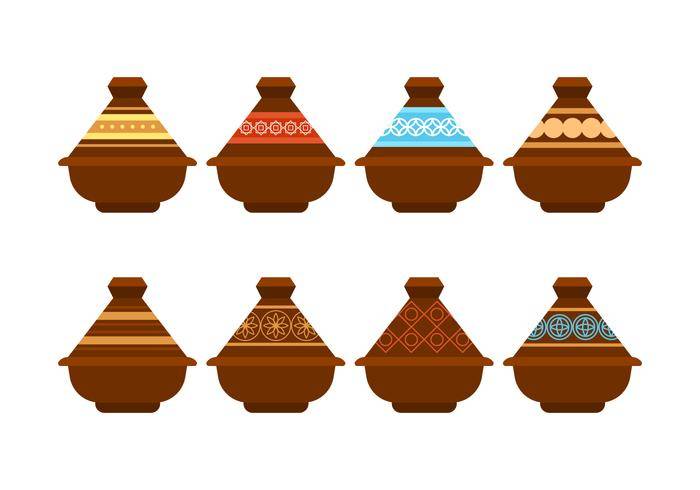 免费的Tajine锅矢量包