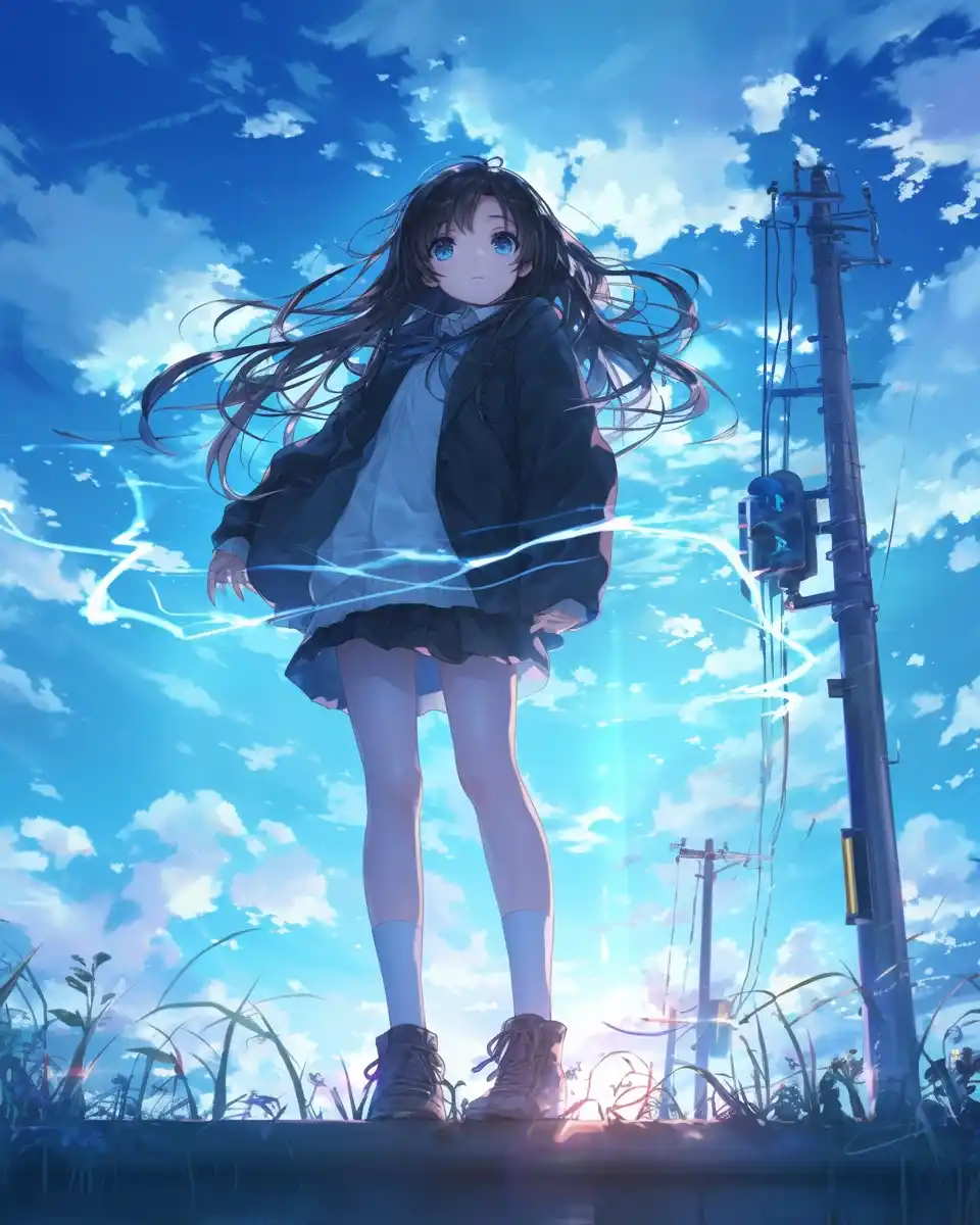 Anime Schoolgirl by Railtracks Midjourney提示词