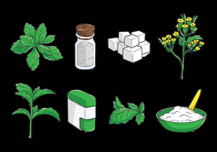 免费手绘甜叶菊矢量
