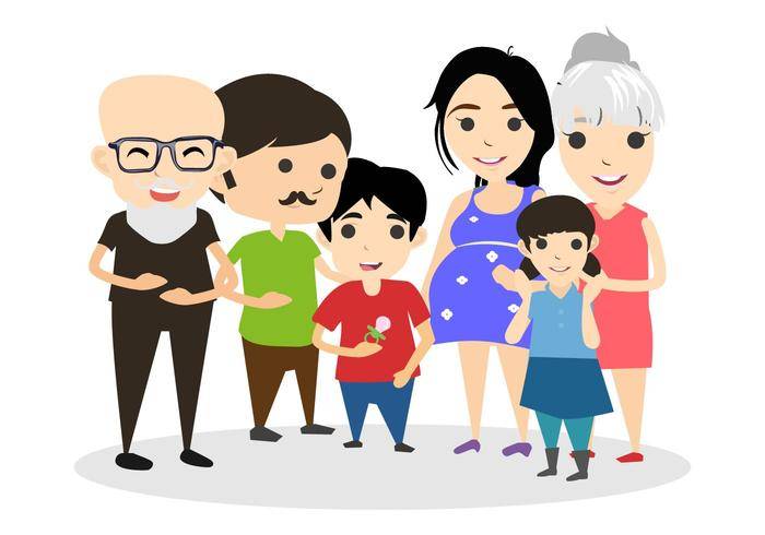 免费幸福的家庭矢量图