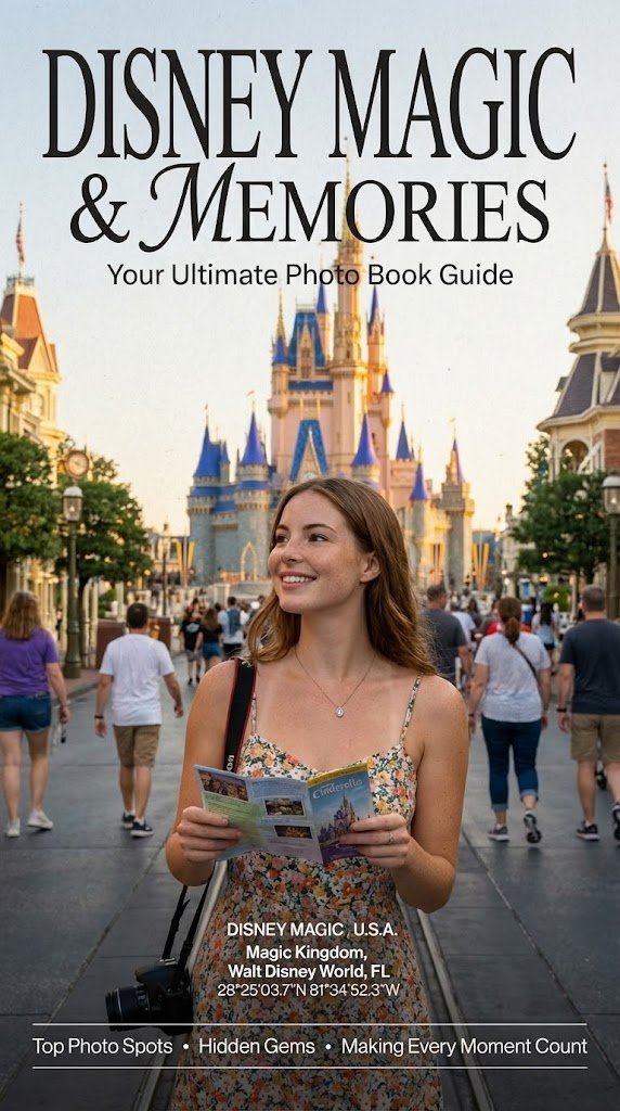 Disney World Photo Guide: Magic Kingdom & Cinderella Castle Nano Banana提示词