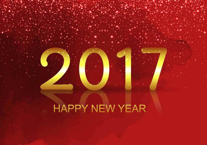 免费矢量新年2017年背景