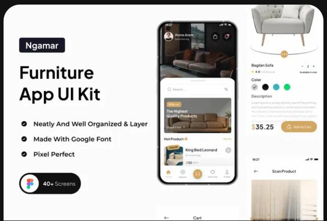 Ngamar - Furniture App UI Kit
