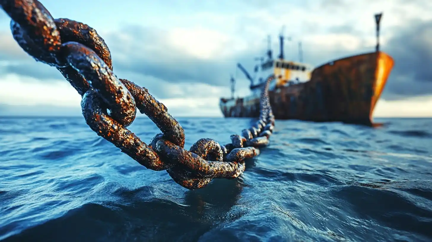 Rusty Chain from Trawler Midjourney提示词