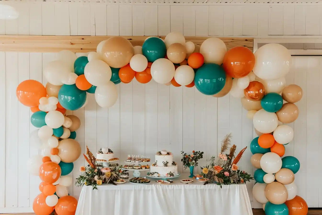 Boho Balloon Arch Party Midjourney提示词