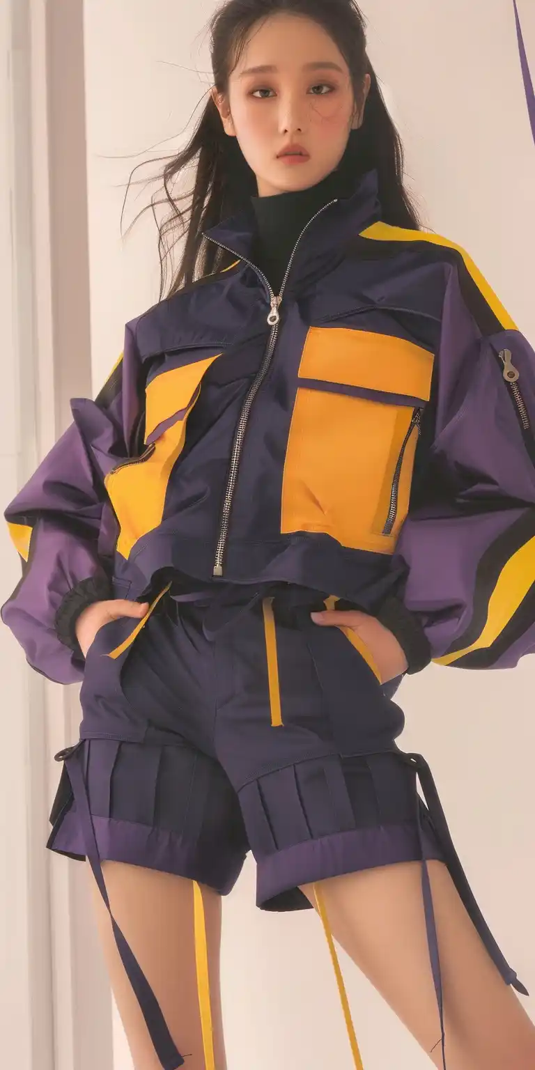 Urbancore Asian Woman in Sportswear Midjourney提示词