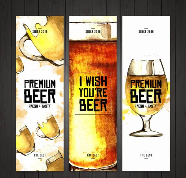 啤酒元素banner