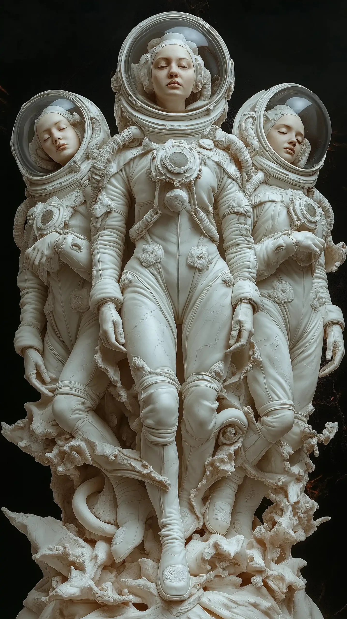 Baroque Marble Sci-Fi Models Midjourney提示词
